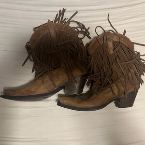 Ariat Brown Leather Ankle Booties with Classic Design